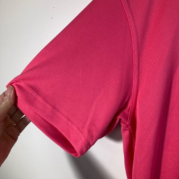 Mens PGA Tour Airflux Golf Polo Shirt Pink Flambe M NWT Polyester - Picture 4 of 10